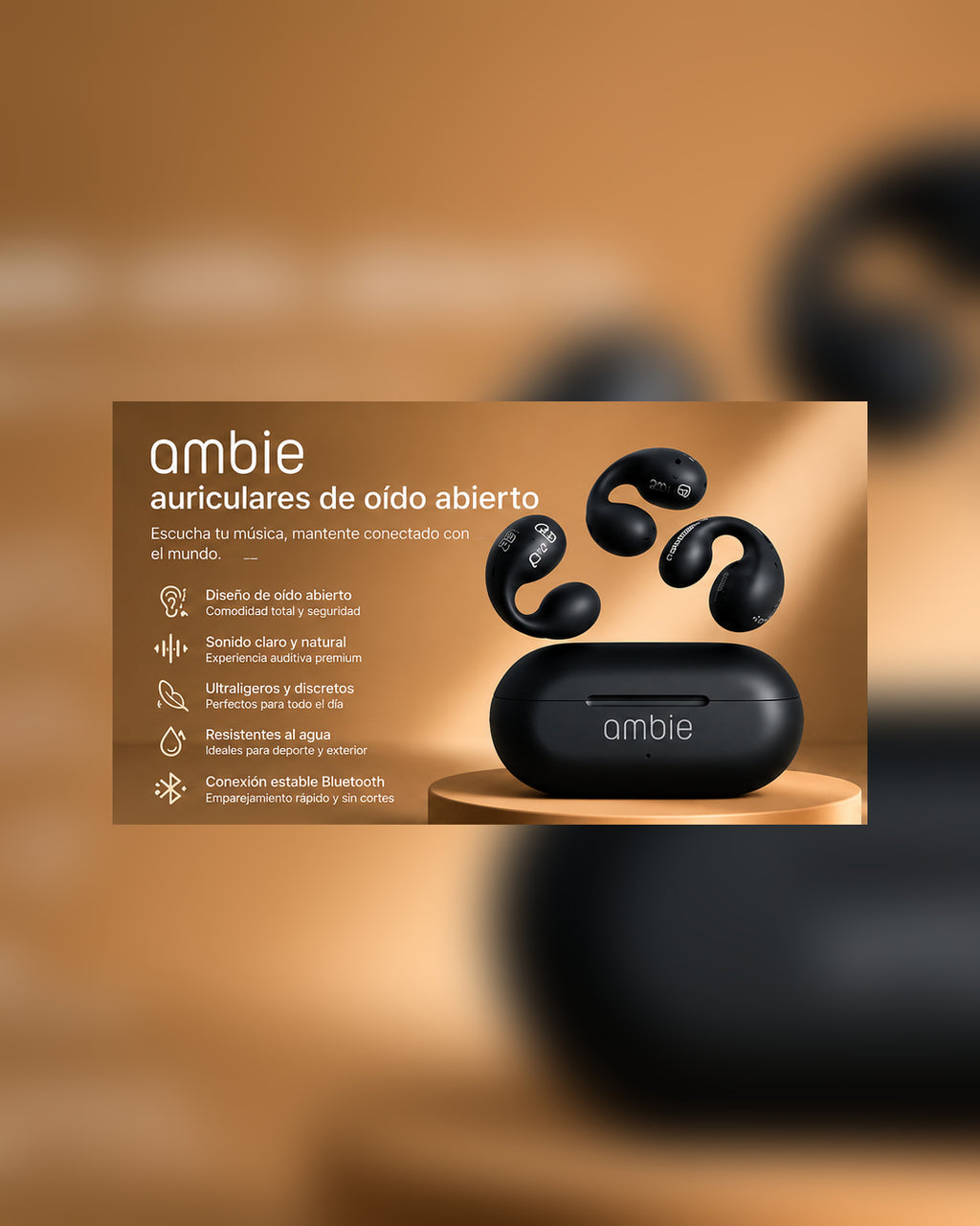 AUDIFONOS AMBIE NEGRO