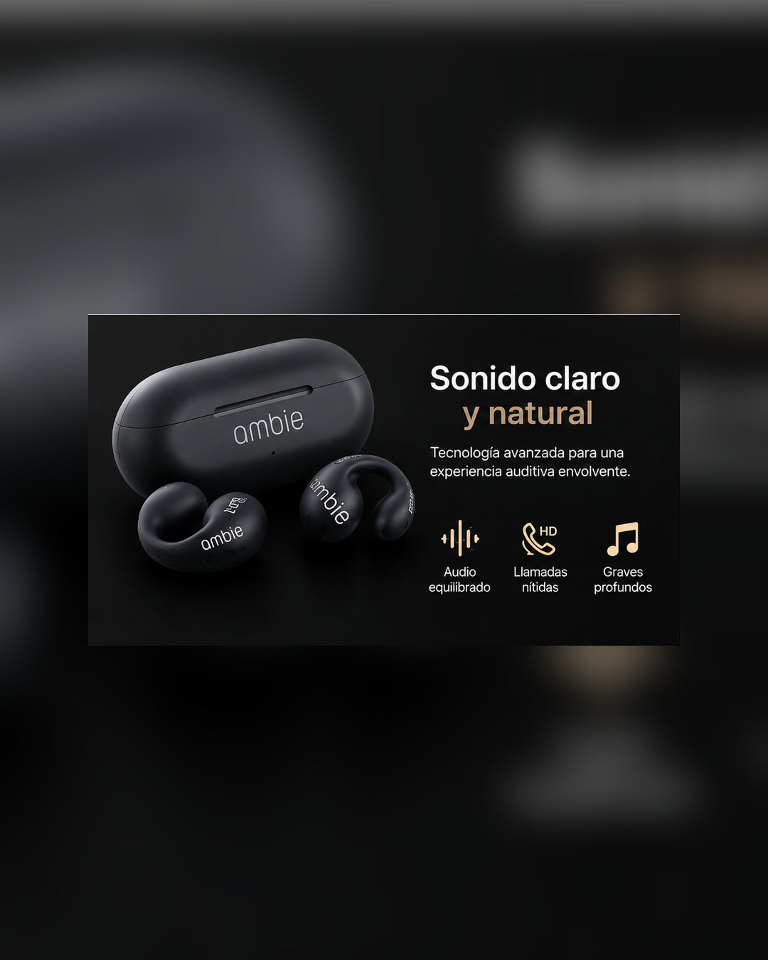 AUDIFONOS AMBIE NEGRO