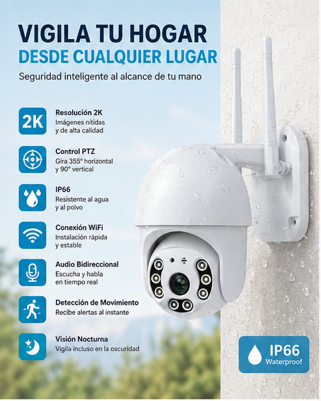 Cámara Vigilancia Wifi HD