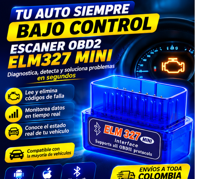 Escaner Elm327 V2.1 Automotriz OBD2